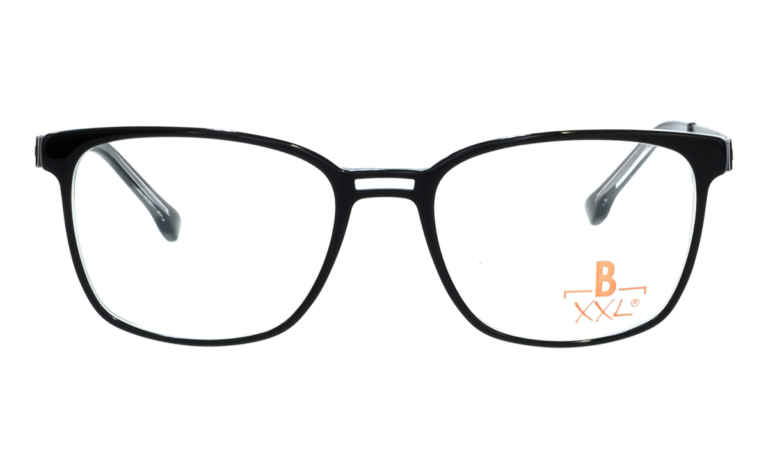 Brille XXL XXL1034 schwarz mit Zierfräsung glänzend | Brillenmann