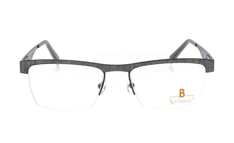 Brille Xclusiv XCF29 schwarz mit grauem Jeansmuster | Brillenmann