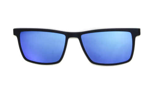 Brille P·A·S·S P621 Sonnenclip blau matt