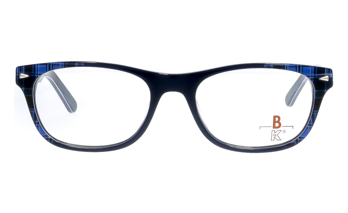 Brille K16 K1195 dunkelblau mit muster glänzend | Brillenmann