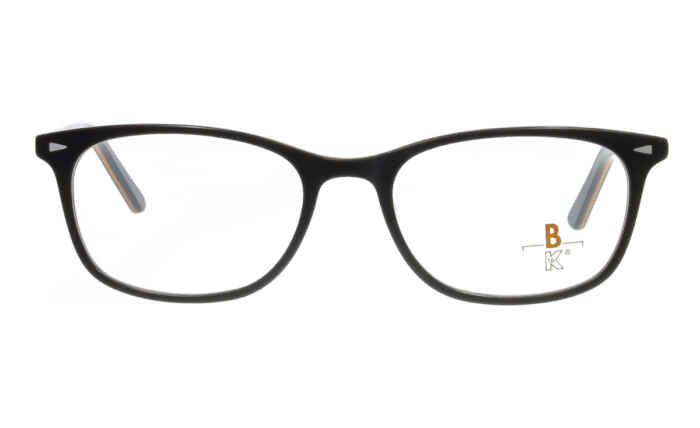 Brille K16 K1526 dunkelbraun mit eine dünne Linie in Orange matt | Brillenmann