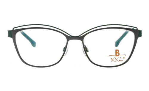 Brille XXL XXL1063 grau mit grün matt | Brillenmann