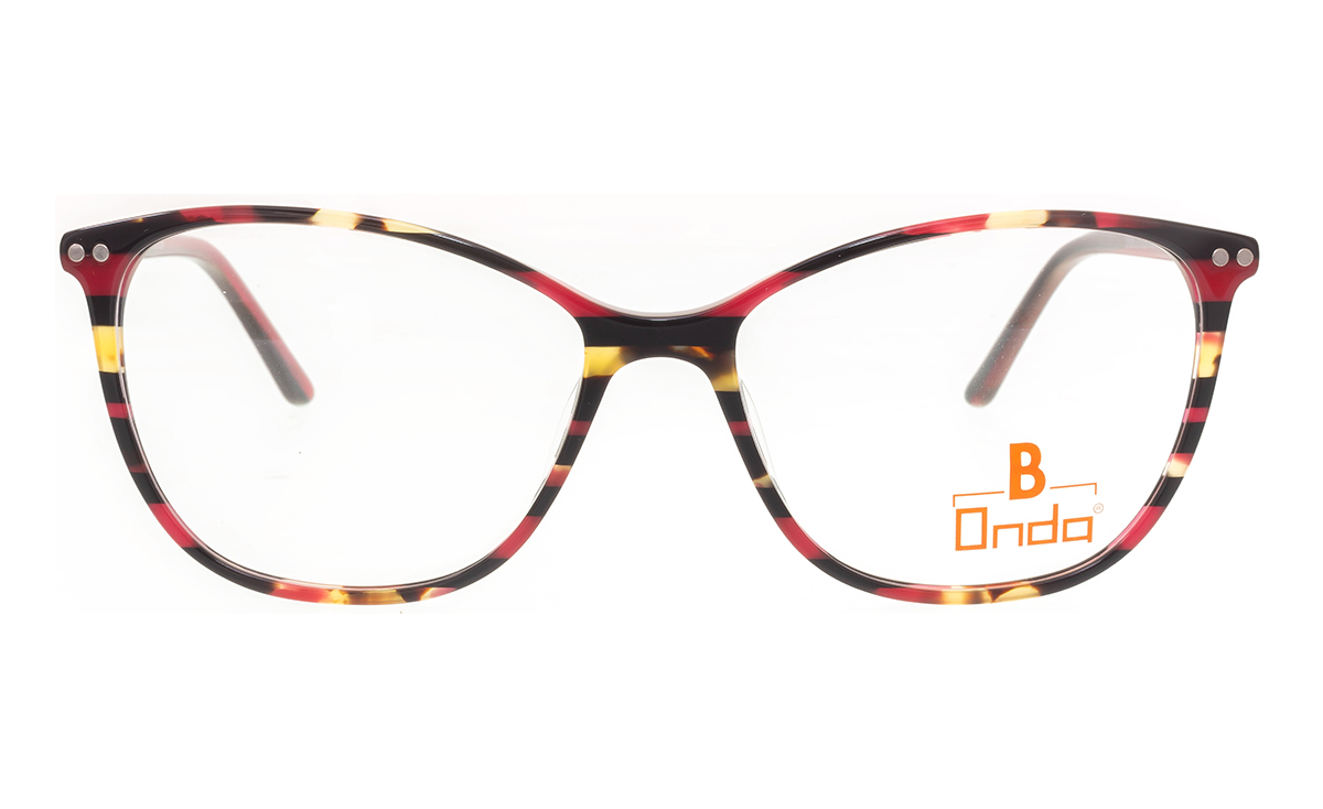 Brille Onda ON3098 rot mit braun und schwarz matt | Brillenmann