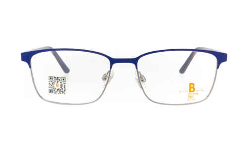 Brille K16 K1511 dunkelblau mit silber matt | Brillenmann