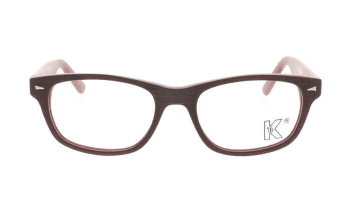 Brille K16 K1195 rot Holzstruktur matt | Brillenmann