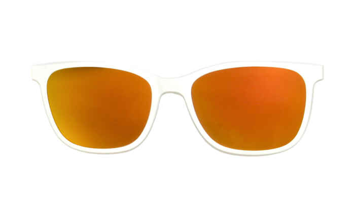 Brille P·A·S·S P614 Sonnenclip weiß matt