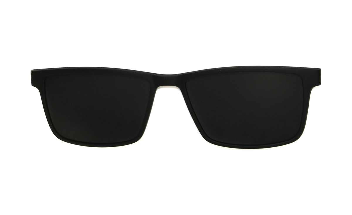 Brille P·A·S·S P619 Sonnenclip schwarz matt