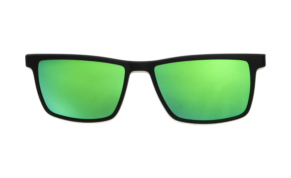 Brille P·A·S·S P621 Sonnenclip schwarz matt