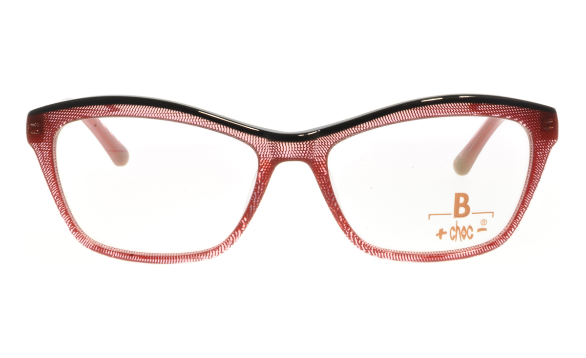 Brille +choc- C524 rot marmoriert augenrand oben schwarz | Brillenmann